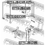 Слика 2 $на Ремонтен комплет, сопирачки апарат FEBEST 0775-JB424R