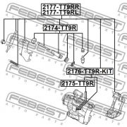 Слика 2 на ремонтен комплет, сопирачки апарат FEBEST 2176-TT9R-KIT