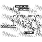 Слика 2 на ремонтен комплет чаури водачи, кочионен апарат FEBEST TT-CU2W