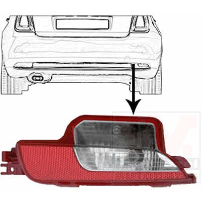 Слика на рикверц светло VAN WEZEL 1614930 за Fiat 500C 1.4 Abarth - 160 коњи бензин