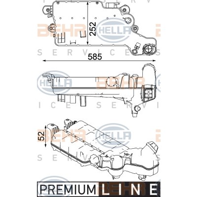 Слика на Сад за разладна течност (антифриз) HELLA BEHR  SERVICE  PREMIUM LINE 8MA 376 750-611 за камион MAN TGL 7.150, 8.150 FC, FRC, FLC, FLRC - 150 коњи дизел