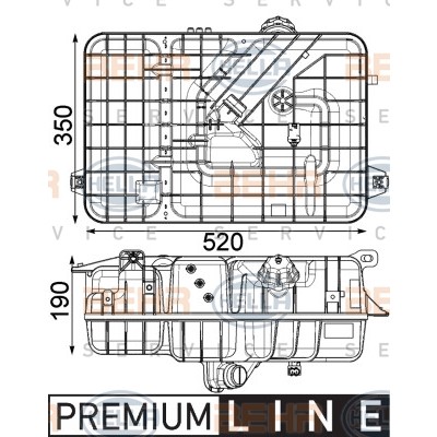 Слика на Сад за разладна течност (антифриз) HELLA BEHR  SERVICE  PREMIUM LINE 8MA 376 923-781