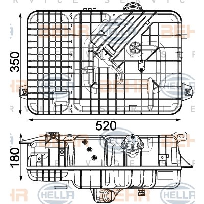 Слика на Сад за разладна течност (антифриз) HELLA BEHR  SERVICE  PREMIUM LINE 8MA 376 923-791 за камион Mercedes Actros MP4 2035 L - 354 коњи дизел