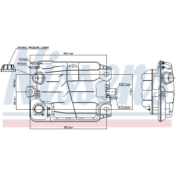 Слика на Сад за разладна течност (антифриз) NISSENS 996041 за камион Iveco Eurotech MH 190 E 24 K - 245 коњи дизел