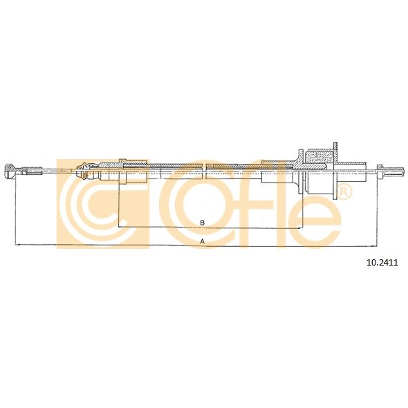 Слика на сајла, кумплуг COFLE 10.2411 за Ford Fiesta 5 (jh,jd) 1.6 TDCi - 90 коњи дизел