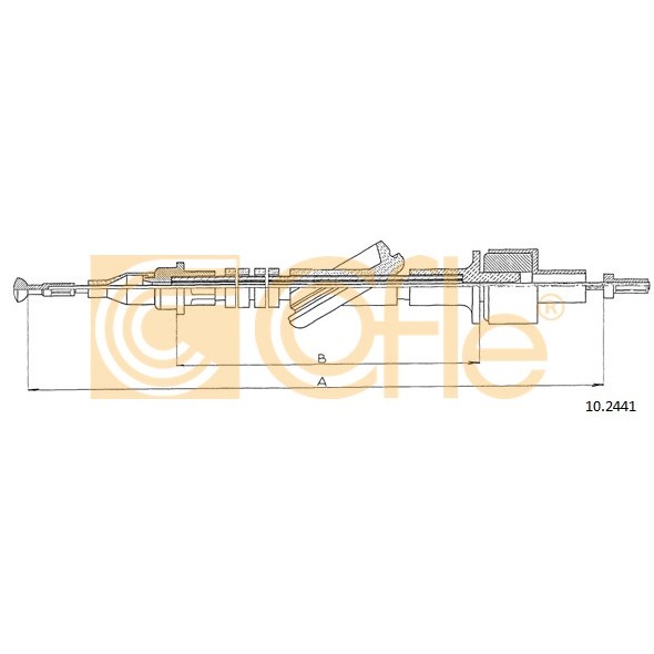 Слика на сајла, кумплуг COFLE 10.2441 за Ford Transit Platform (E) 1991 2.0 (EME/L/S, ENE/L/S) - 98 коњи бензин