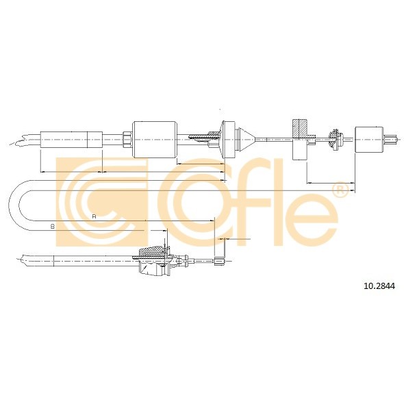 Слика на сајла, кумплуг COFLE 10.2844 за Renault Clio 2 1.6 16V (BB01, BB0H, BB0T, BB14, BB1D, BB1R, BB2KL...) - 107 коњи бензин