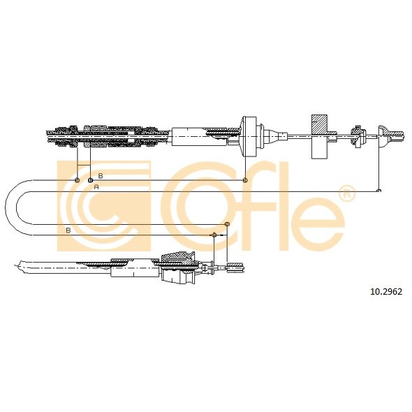 Слика на сајла, кумплуг COFLE 10.2962 за Renault Laguna (B56,556) 2.2 dT (B569) - 113 коњи дизел