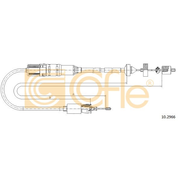 Слика на сајла, кумплуг COFLE 10.2966 за Renault Laguna (B56,556) 1.6 16V (B568, B561) - 107 коњи бензин