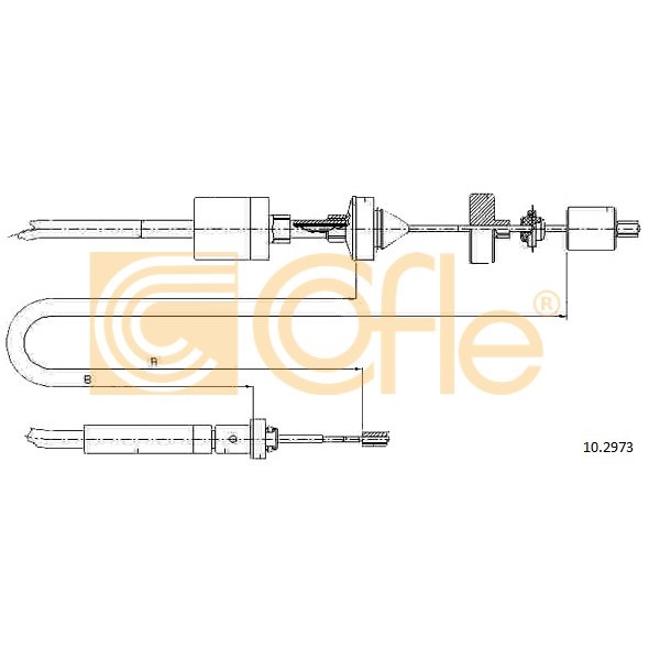 Слика на сајла, кумплуг COFLE 10.2973 за Renault Megane 1 (BA0-1) 1.9 dTi (BA08, BA0N) - 98 коњи дизел