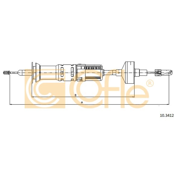 Слика на сајла, кумплуг COFLE 10.3412 за Seat Toledo (1L) 1.9 D - 64 коњи дизел