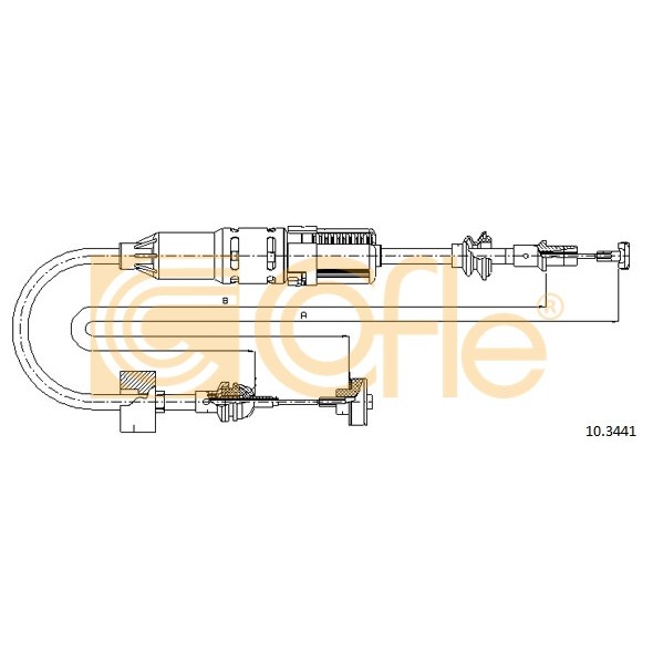 Слика на сајла, кумплуг COFLE 10.3441 за VW Polo 3 Variant (6kv5) 1.4 - 60 коњи бензин