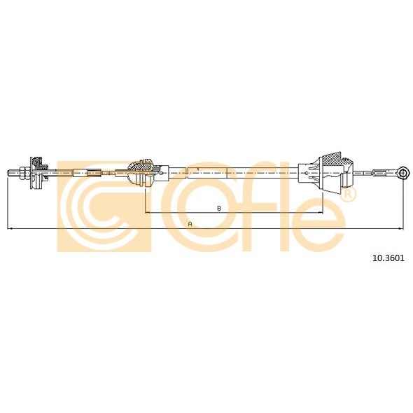 Слика на сајла, кумплуг COFLE 10.3601 за Skoda Felicia 2 (6U1) 1.3 - 58 коњи бензин