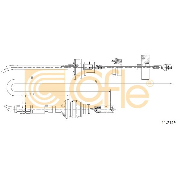 Слика на сајла, кумплуг COFLE 11.2149 за Ford Mondeo 1 Clipper (BNP) 2.5 i 24V - 170 коњи бензин