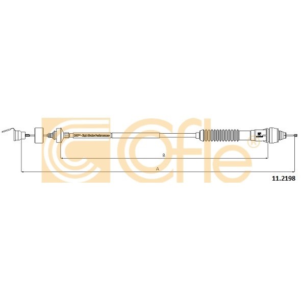 Слика на сајла, кумплуг COFLE 11.2198 за Peugeot Partner Combispace (5F) 1.6 16V - 109 коњи бензин