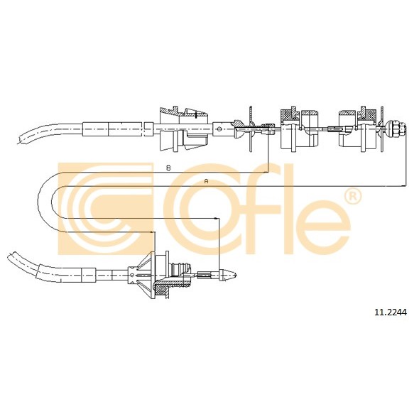 Слика на сајла, кумплуг COFLE 11.2244 за Citroen Xantia X1 2.0 i 16V - 150 коњи бензин