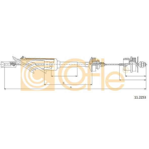 Слика на сајла, кумплуг COFLE 11.2253 за Citroen Saxo S0,S1 1.1 X,SX - 60 коњи бензин