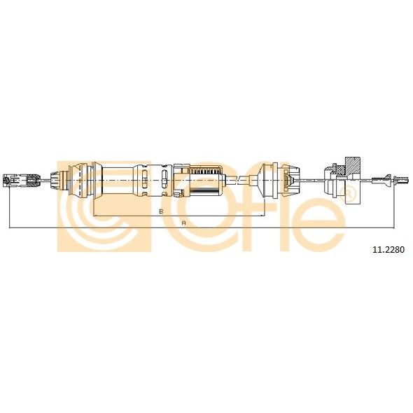 Слика на сајла, кумплуг COFLE 11.2280 за Citroen Xsara N1 1.9 SD - 75 коњи дизел