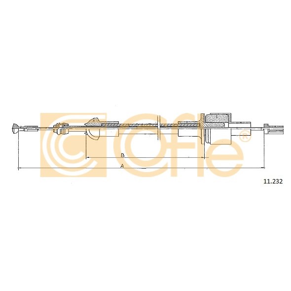 Слика на сајла, кумплуг COFLE 11.232 за Ford Escort MK 4 (gaf,awf,abft) 1.1 - 50 коњи бензин