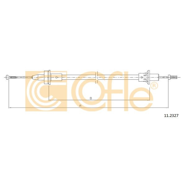 Слика на сајла, кумплуг COFLE 11.2327 за Ford Escort MK 7 Convertible (all) 1.6 16V XR3i - 90 коњи бензин