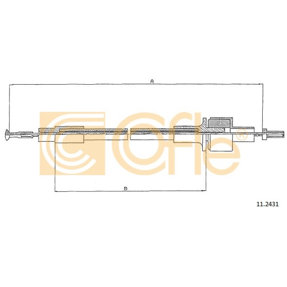 Слика на сајла, кумплуг COFLE 11.2431 за Ford Sierra Estate (BNG) 2.0 4x4 - 120 коњи бензин