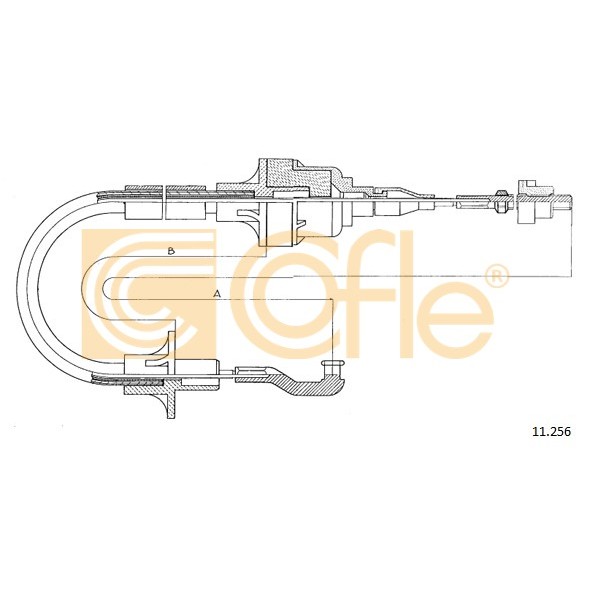 Слика на сајла, кумплуг COFLE 11.256 за Opel Astra G Saloon 1.7 DTI 16V - 75 коњи дизел