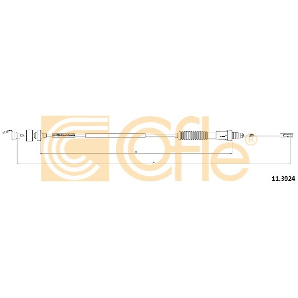 Слика на сајла, кумплуг COFLE 11.3924 за Citroen Jumpy U6U 1.9 D 70 - 69 коњи дизел