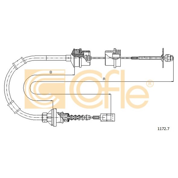 Слика на сајла, кумплуг COFLE 1172.7 за Fiat Ducato Platform 230 2.0 - 109 коњи бензин