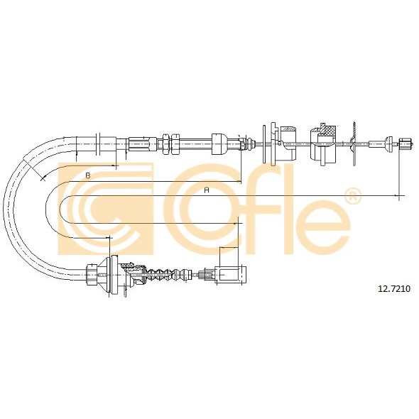 Слика на сајла, кумплуг COFLE 12.7210 за Fiat Ducato Platform 230 2.0 - 109 коњи бензин