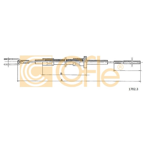 Слика на сајла, кумплуг COFLE 1702.3 за камион Iveco Daily 1 Box 40-10 V - 92 коњи дизел