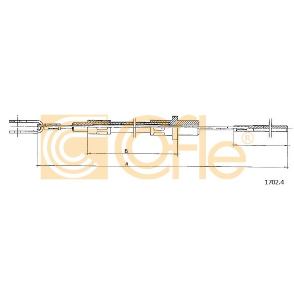 Слика на сајла, кумплуг COFLE 1702.4 за камион Iveco Daily 1 Box 40-10 V - 92 коњи дизел