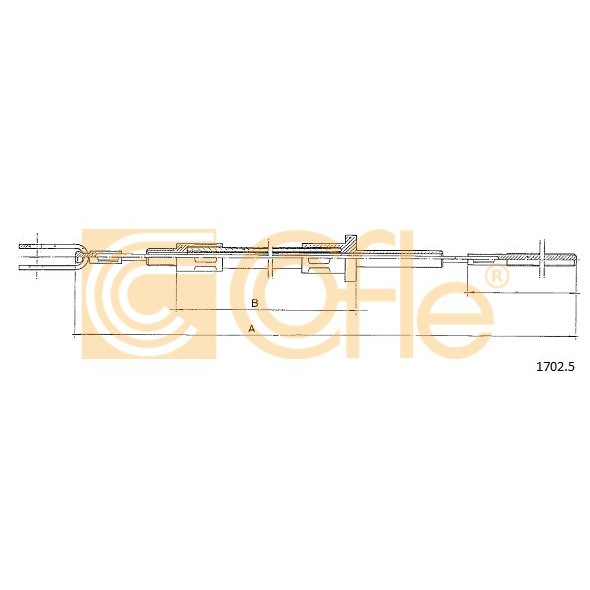 Слика на сајла, кумплуг COFLE 1702.5 за камион Iveco Daily 1 Box 35-12 (13114131, 13114204, 13114211, 13114212, 13114217, 131 - 116 коњи дизел