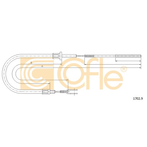 Слика на сајла, кумплуг COFLE 1702.9 за камион Iveco Daily 1 Box 49-10 V (10354204, 10354211, 10354212, 10354217...) - 92 коњи дизел