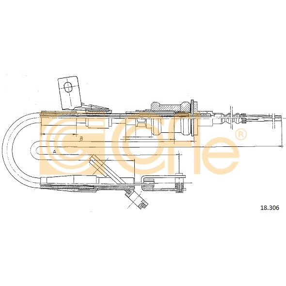 Слика на сајла, кумплуг COFLE 18.306 за Mazda 323 Hatchback (BF) 1.7 D - 57 коњи дизел