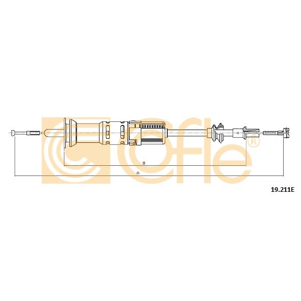 Слика на сајла, кумплуг COFLE 19.211E за VW Caddy 2 Estate (9K9B) 1.9 SDI - 64 коњи дизел