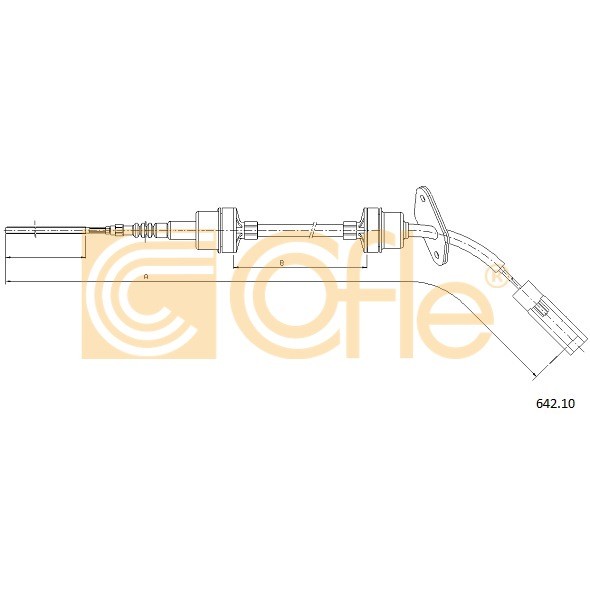 Слика на сајла, кумплуг COFLE 642.10 за Fiat Doblo Cargo 223 1.6 16V (223ZXD1A) - 103 коњи бензин