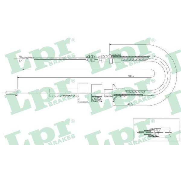 Слика на сајла, кумплуг LPR C0041C за Ford Escort 5 Break (gal,avl) 1.8 D - 60 коњи дизел