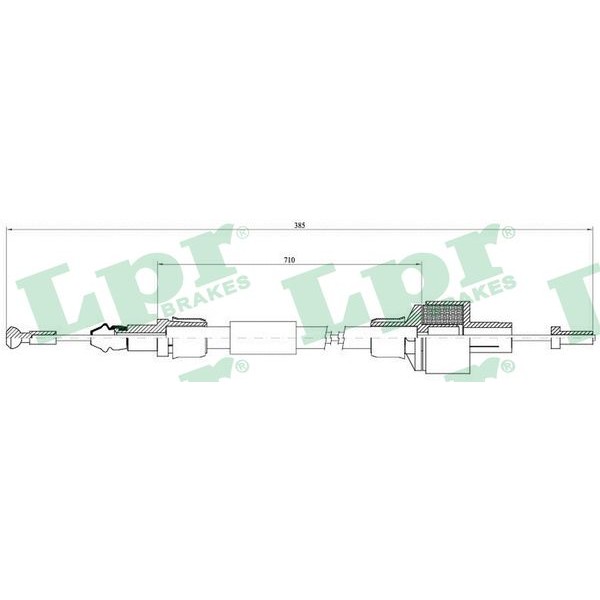 Слика на сајла, кумплуг LPR C0081C за Ford Fiesta 5 (jh,jd) 1.25 16V - 70 коњи бензин