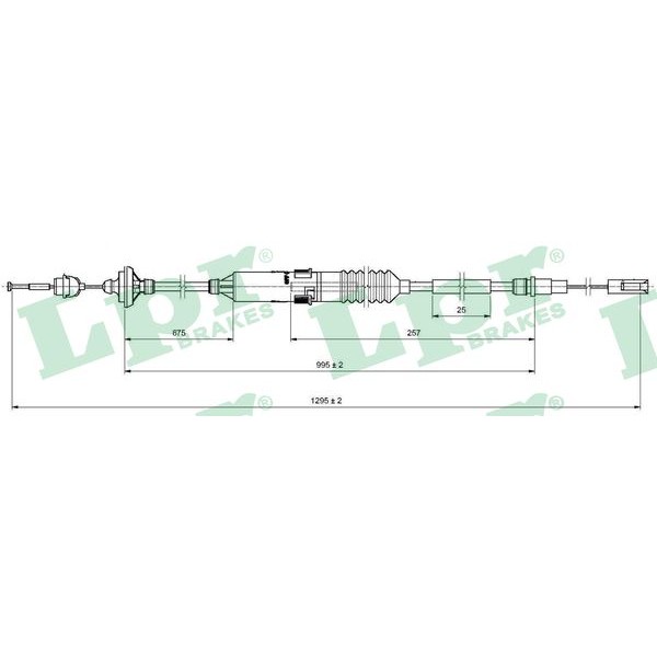 Слика на сајла, кумплуг LPR C0135C за VW Passat 3 Variant (B4,35i) 1.6 - 75 коњи бензин