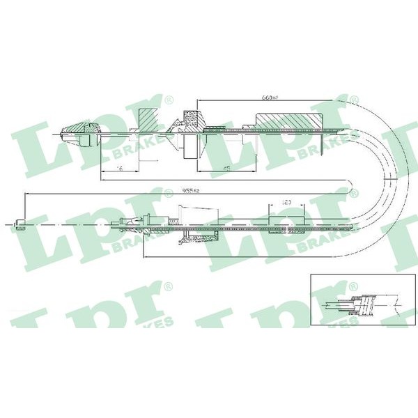 Слика на сајла, кумплуг LPR C0199C за Renault Kangoo (KC0-1) D 65 (KC0E, KC02, KC0J, KC0N) - 64 коњи дизел