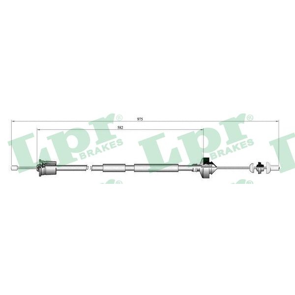 Слика на сајла, кумплуг LPR C0209C за Renault Twingo Box (S06) 1.2  (S066, S068) - 58 коњи бензин