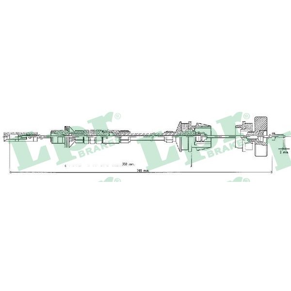 Слика на сајла, кумплуг LPR C0218C за Citroen Jumpy U6U 2.0 i 16V - 138 коњи бензин