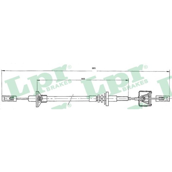 Слика на сајла, кумплуг LPR C0271C за VW Passat 2 (B2,32B) 2.0 Syncro - 116 коњи бензин