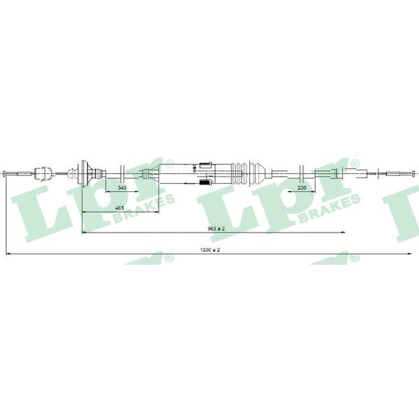 Слика на сајла, кумплуг LPR C0276C за VW Transporter T4 Bus 1.9 D - 60 коњи дизел