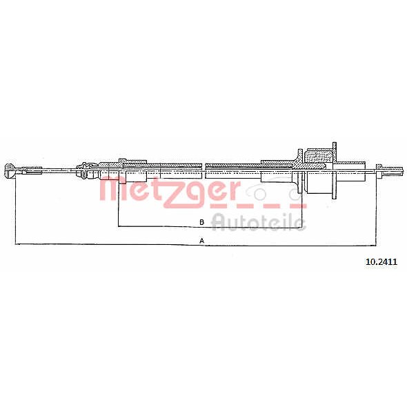 Слика на сајла, кумплуг METZGER COFLE 10.2411 за Ford Fiesta 5 (jh,jd) 1.6 16V - 100 коњи бензин