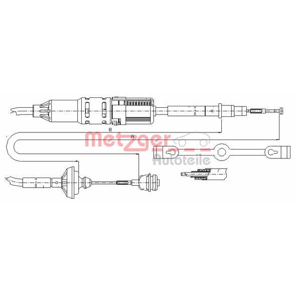 Слика на сајла, кумплуг METZGER COFLE 10.3211 за VW Transporter T4 Bus 1.9 D - 60 коњи дизел