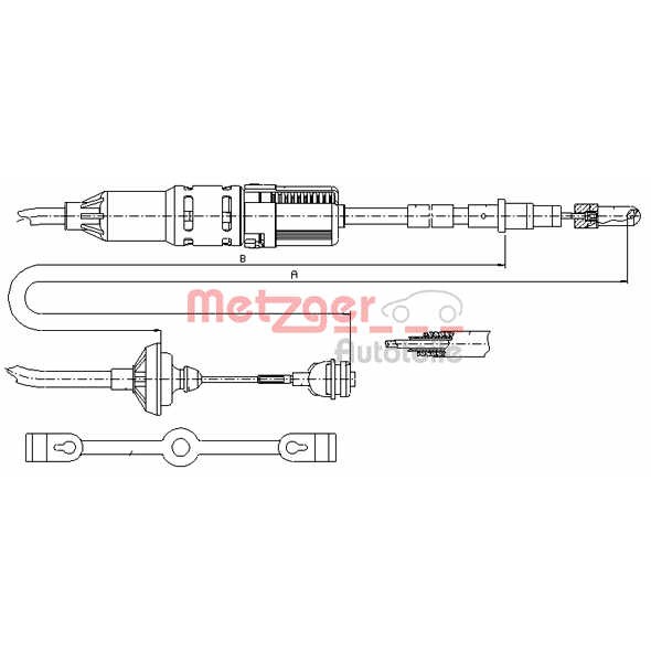 Слика на сајла, кумплуг METZGER COFLE 10.342 за VW Passat 3 Variant (B4,35i) 1.8 - 139 коњи бензин