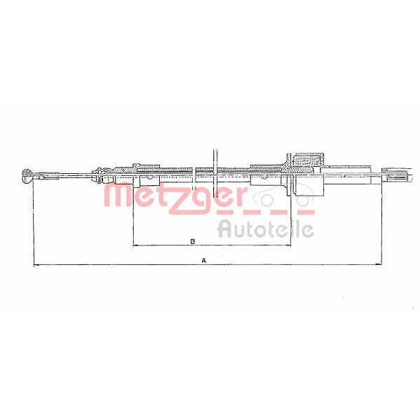 Слика на сајла, кумплуг METZGER COFLE 11.2324 за Ford Escort 5 Break (gal,avl) 1.8 D - 60 коњи дизел