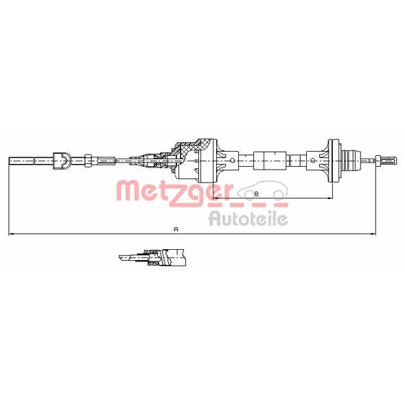 Слика на сајла, кумплуг METZGER COFLE 11.2561 за Opel Astra H Hatchback 1.8 - 140 коњи бензин