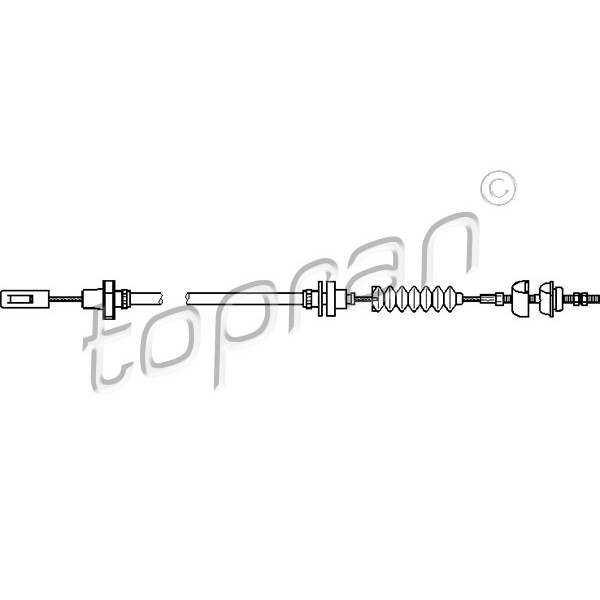 Слика на сајла, кумплуг TOPRAN 104 254 за VW Polo 2 Coupe (86c,80) 1.3 G40 - 115 коњи бензин